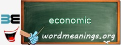 WordMeaning blackboard for economic